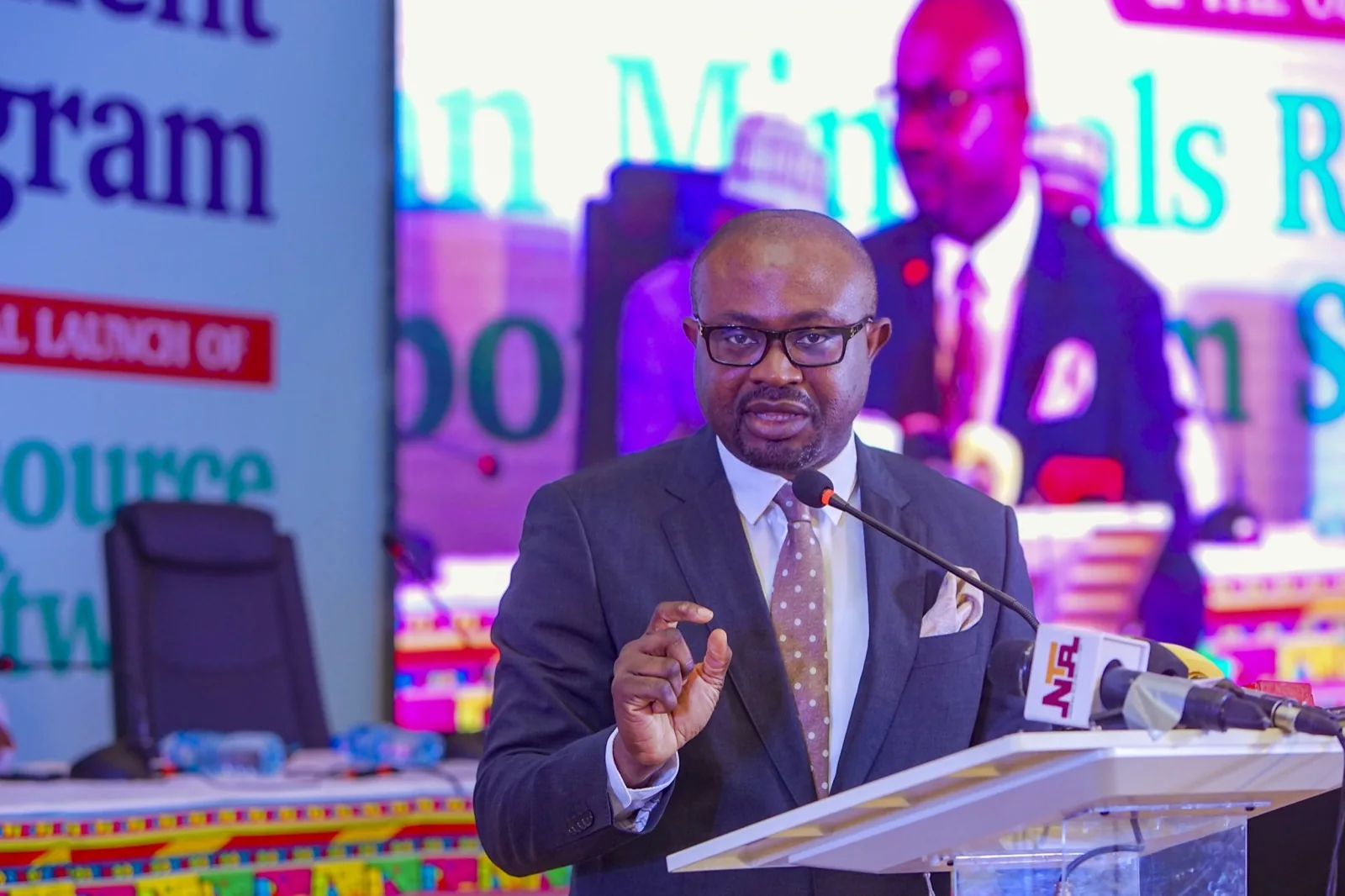 Addressing a launch event