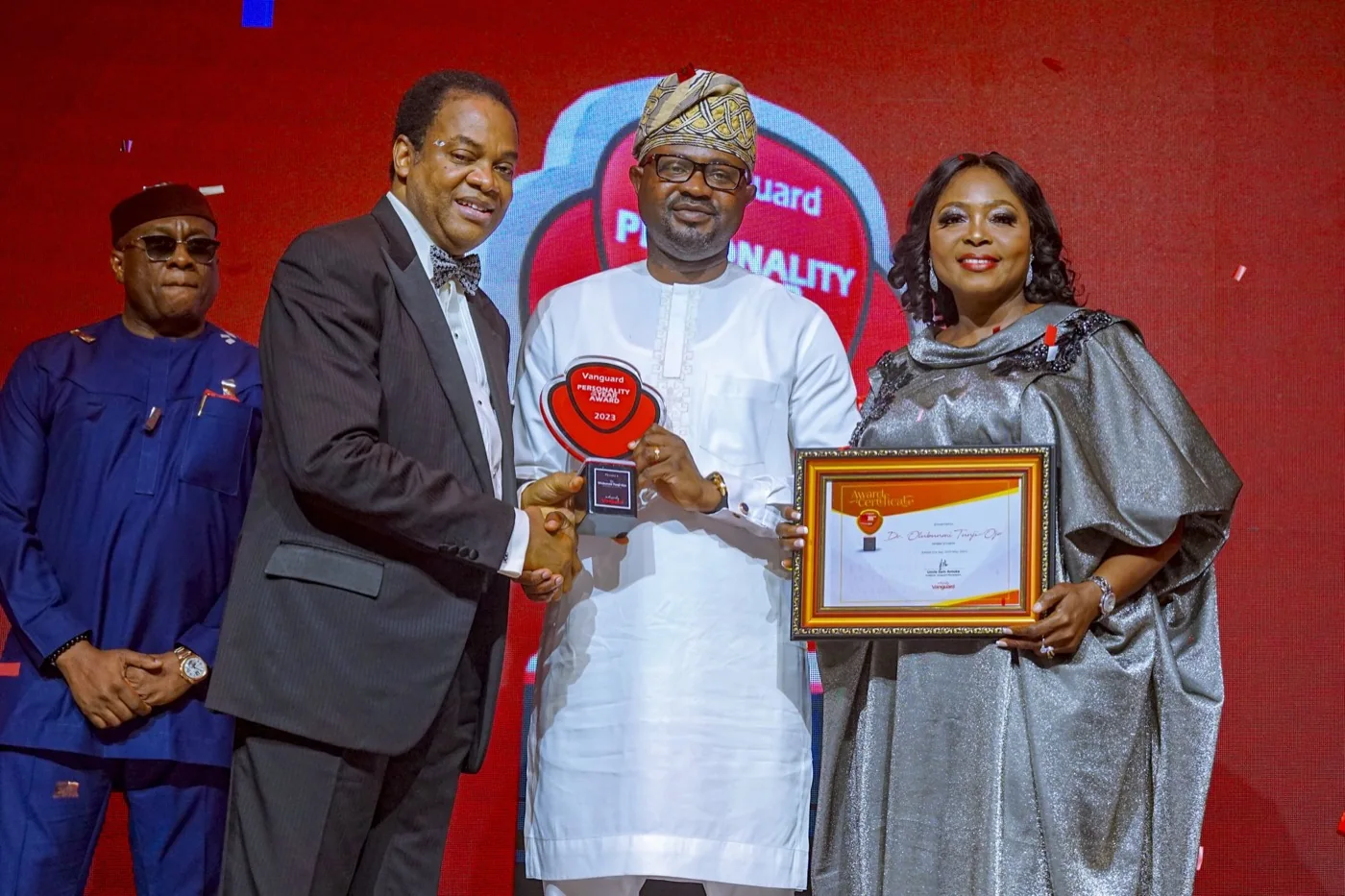 Receiving the Vanguard Personality of the Year award